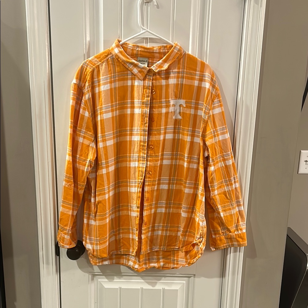 Orange Plaid Men's Shirt